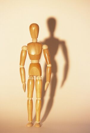 Artists mannequin and shadow, concept photographyの写真素材