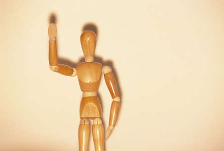 Artists mannequin waving, concept photographyの写真素材