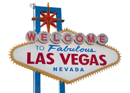 Welcome to Fabulous Las Vegas Sign, includes clipping pathのeditorial素材