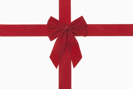 Red christmas bowの写真素材