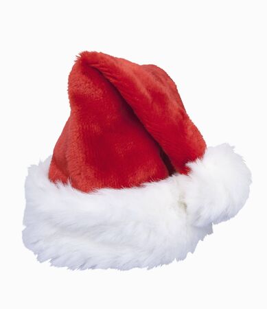 Red and white christmas santa hatの写真素材