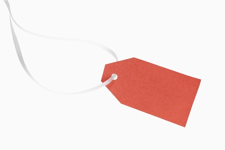 A blank red christmas gift tagの写真素材
