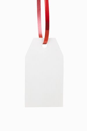 A blank white christmas gift tagの写真素材