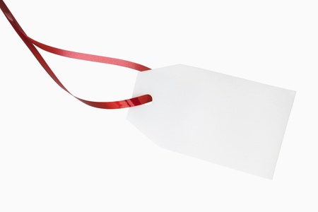 A blank white christmas gift tagの写真素材