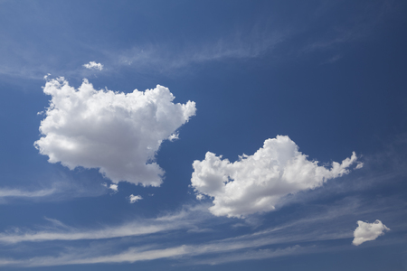 White clouds, blue sky, Utahの写真素材