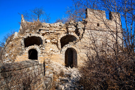 Original tower of the great wall of China, Jinshanlingの写真素材