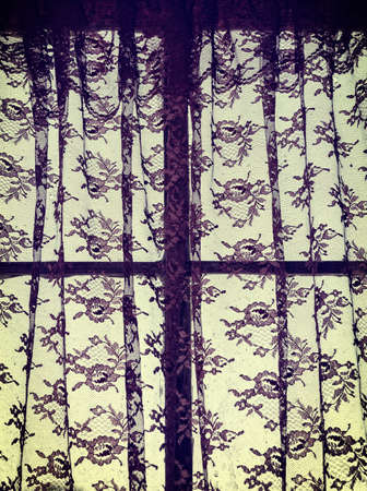 Antique lace curtainsの写真素材
