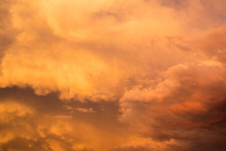 A stormy cloudy vibrantly colored sky in Eastern Oregonの写真素材
