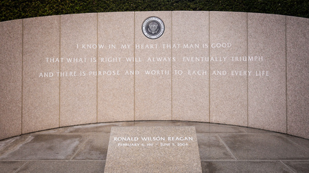 President Reagan's Final Resting Place at the Ronald Reagan Presidential Libraryのeditorial素材