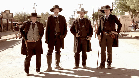 Gunfighters in the streets of the wild west town of Tombstone, Arizonaのeditorial素材