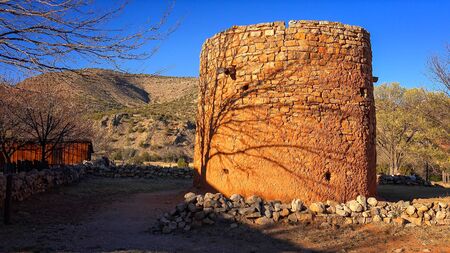 The Torreon is an historic rock fort where settlers hid during indian raids in Lincoln, New Mexico...