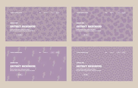 Website landing page template, .hand-drawn shapes.のイラスト素材