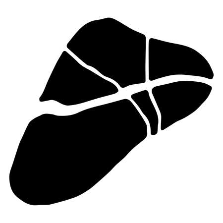 Single element in doodle style, simple picture, .natural freehand shapeのイラスト素材