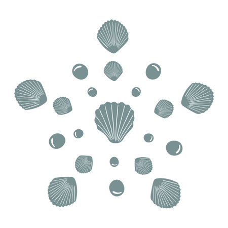 Graphic elements with flowing shapes, creative composition, .wavy figuresのイラスト素材