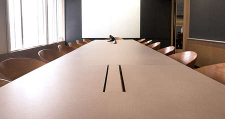 empty meeting room with white screen. Business meeting room or Board room interiorsの写真素材