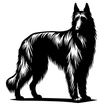 German shepherd dog isolated on white background. Vector illustration of a dog.のイラスト素材