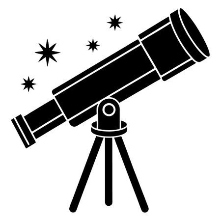 Telescope icon. Simple illustration of telescope vector icon for webのイラスト素材