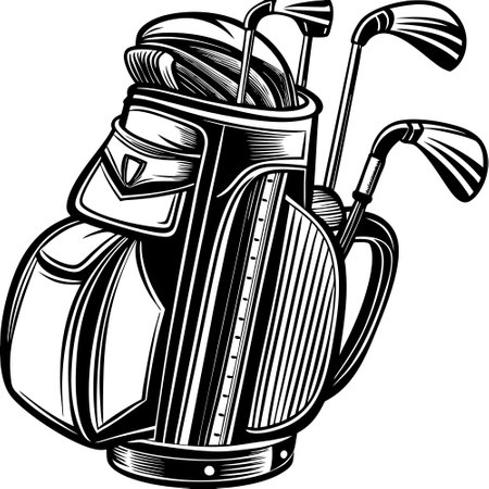 Golf.Mascot Templates.Vector illustration ready for vinyl cutting.のイラスト素材