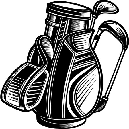 Golf.Vector illustration ready for vinyl cutting. Isolated on white backgroundのイラスト素材