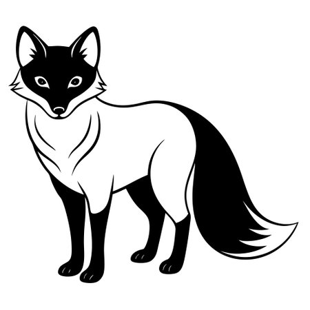Vector image of a fox. Isolated on a white background.のイラスト素材