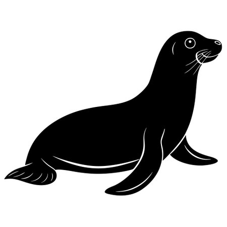 Vector image of a seal on a white background. The symbol of the seal.のイラスト素材