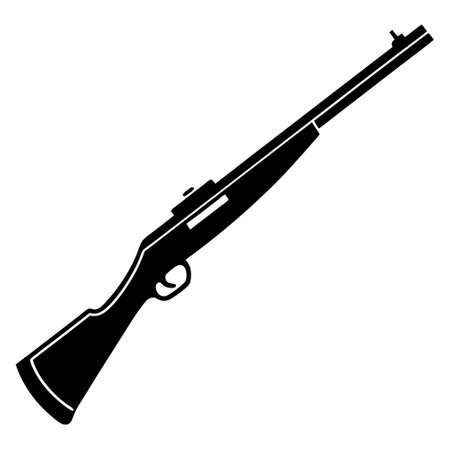 Hunting rifle icon. Simple illustration of hunting rifle vector icon for webのイラスト素材