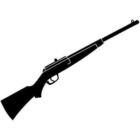 silhouette of a rifle on a white background, vector illustrationのイラスト素材