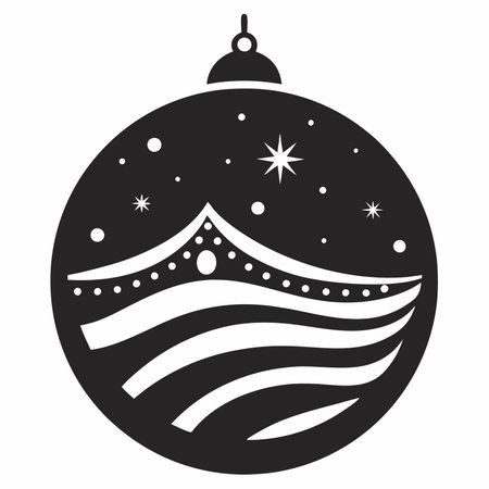 Christmas ball icon. Simple illustration of Christmas ball icon for web design isolated on white backgroundのイラスト素材