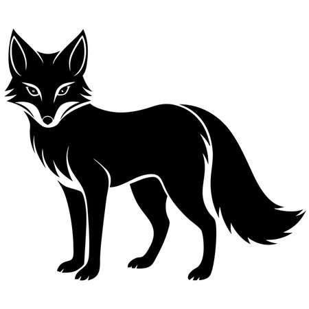 Vector image of a fox. Isolated on a white background.のイラスト素材