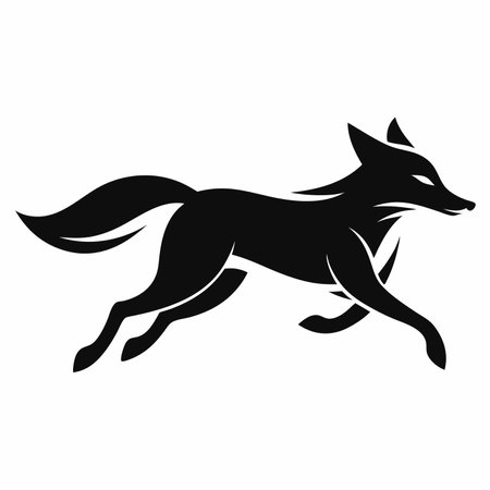 Running fox icon. Simple illustration of running fox vector icon for webのイラスト素材