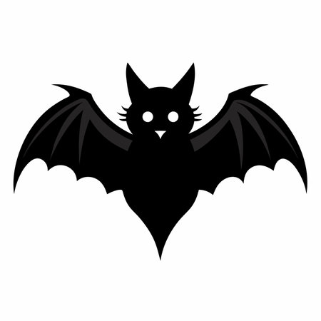 Bat icon. Halloween symbol. Flat illustration of bat icon for web designのイラスト素材