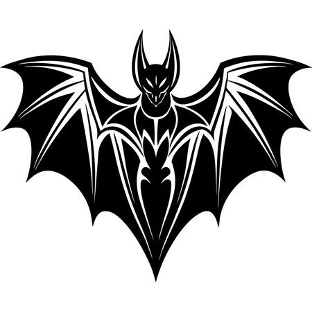 Bat.Vector illustration ready for vinyl cutting. Isolated on white background.のイラスト素材