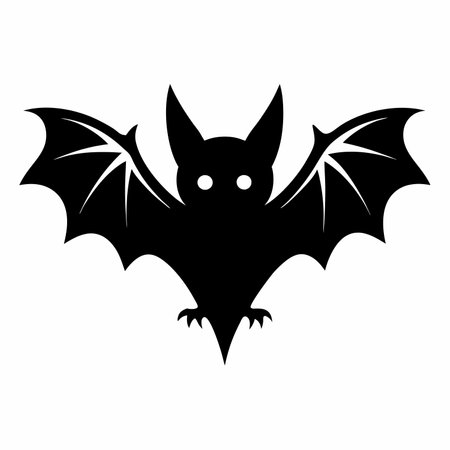 Bat icon isolated on white background. Halloween symbol. Vector illustration.のイラスト素材