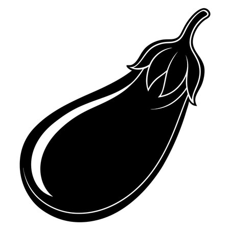 Eggplant icon. Simple illustration of eggplant vector icon for webのイラスト素材