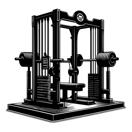 Vector illustration of a gym equipment. Isolated on white background.のイラスト素材