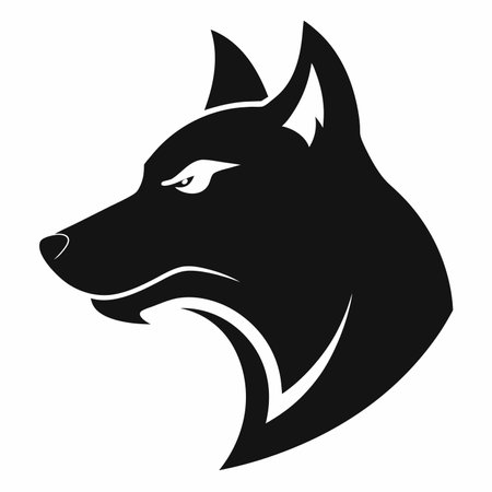 Wolf head icon. Simple illustration of wolf head vector icon for webのイラスト素材