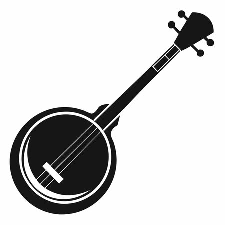 Banjo icon. Simple illustration of banjo vector icon for webのイラスト素材