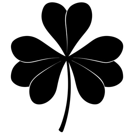 Four leaf clover icon. St. Patrick's day symbol. Vector illustrationのイラスト素材