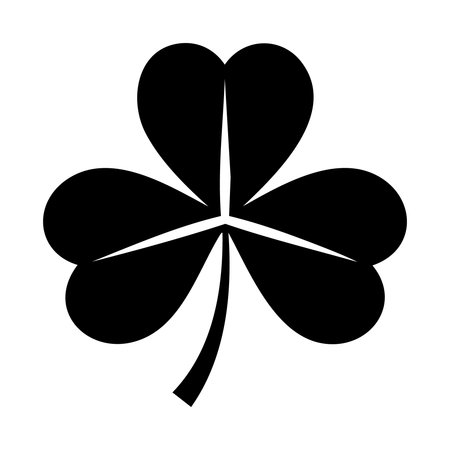 four leaf clover isolated icon vector illustration design  black and whiteのイラスト素材