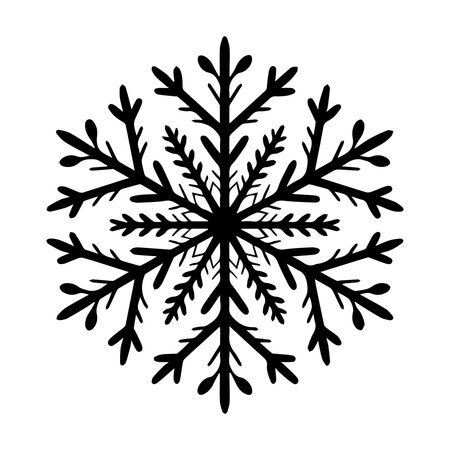 snowflake christmas decoration icon vector illustration design graphic flat styleのイラスト素材