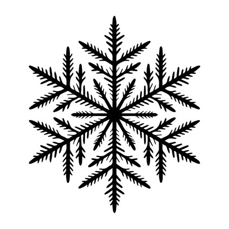 snowflake christmas decoration icon vector illustration design graphic flat styleのイラスト素材