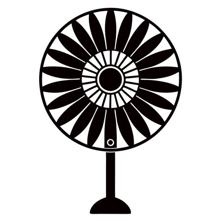 Electric fan icon on white background. Flat style. Vector illustration.のイラスト素材