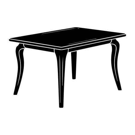 table icon image vector illustration design  black and  white silhouette styleのイラスト素材
