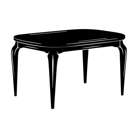 table icon over white background, vector illustration. black and white designのイラスト素材