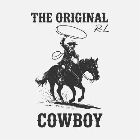 This iconic western t-shirt design features a horse wearing a cowboy hat, encircled by a rope and laurel wreath with the bold message "Legends of the Wild West." A perfect tribute to the spirit of the wild west, this design is ideal for cowboy enthusiasts, horse lovers, and fans of western culture and history.のイラスト素材