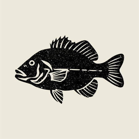 Classic vintage fish vector illustration created in detailed engraving style. Perfect for tshirt prints, fishing posters, marine life artwork, and outdoor design projects. Great for anglers, nature lovers, and vintage styled creative art collections inspired by sea and rivers.のイラスト素材