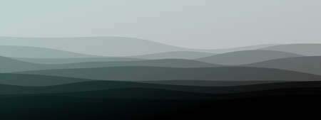 wavy line shapes minimalist trendy abstract background attractive colors. Modern template for advertising printing packaging landing page website.のイラスト素材