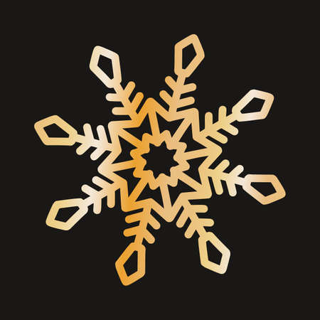cute snowflake, festive christmas design of unique winter symbol.