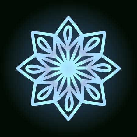 beautiful snowflake for winter design, symbol of new year and christmas holidays.のイラスト素材