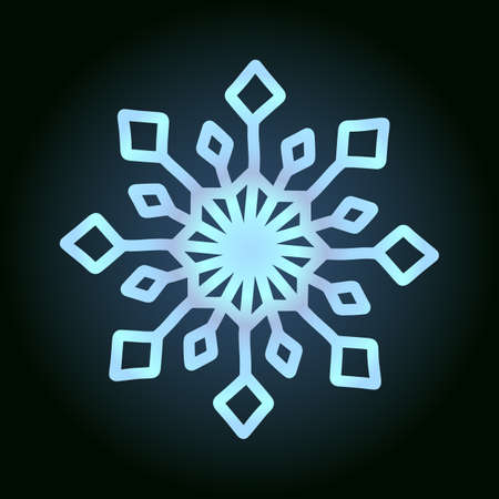 beautiful snowflake for winter design, symbol of new year and christmas holidays.のイラスト素材